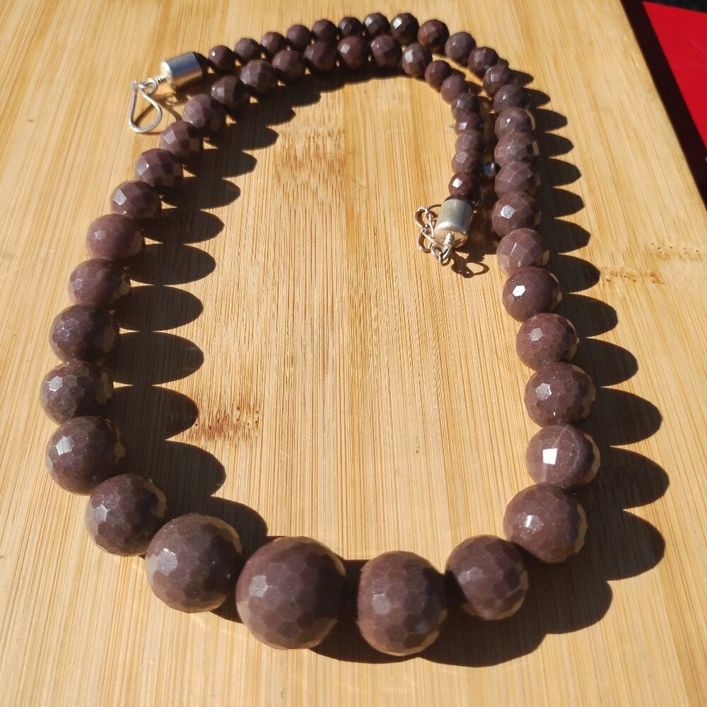 Jay King DTR mine finds brecciated jasper necklace 24-28 inches 925 Sterling Sil